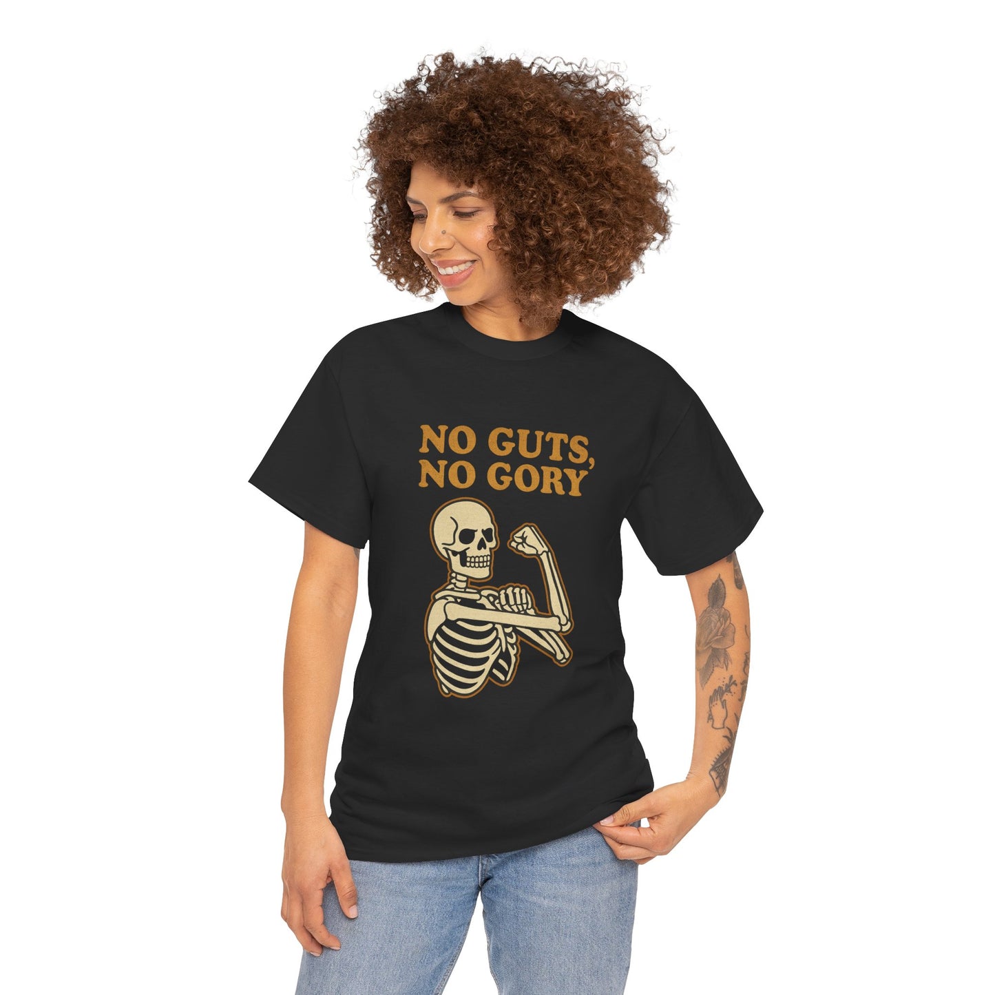 No Guts, No Gory | Halloween Skeleton Motivation Tee