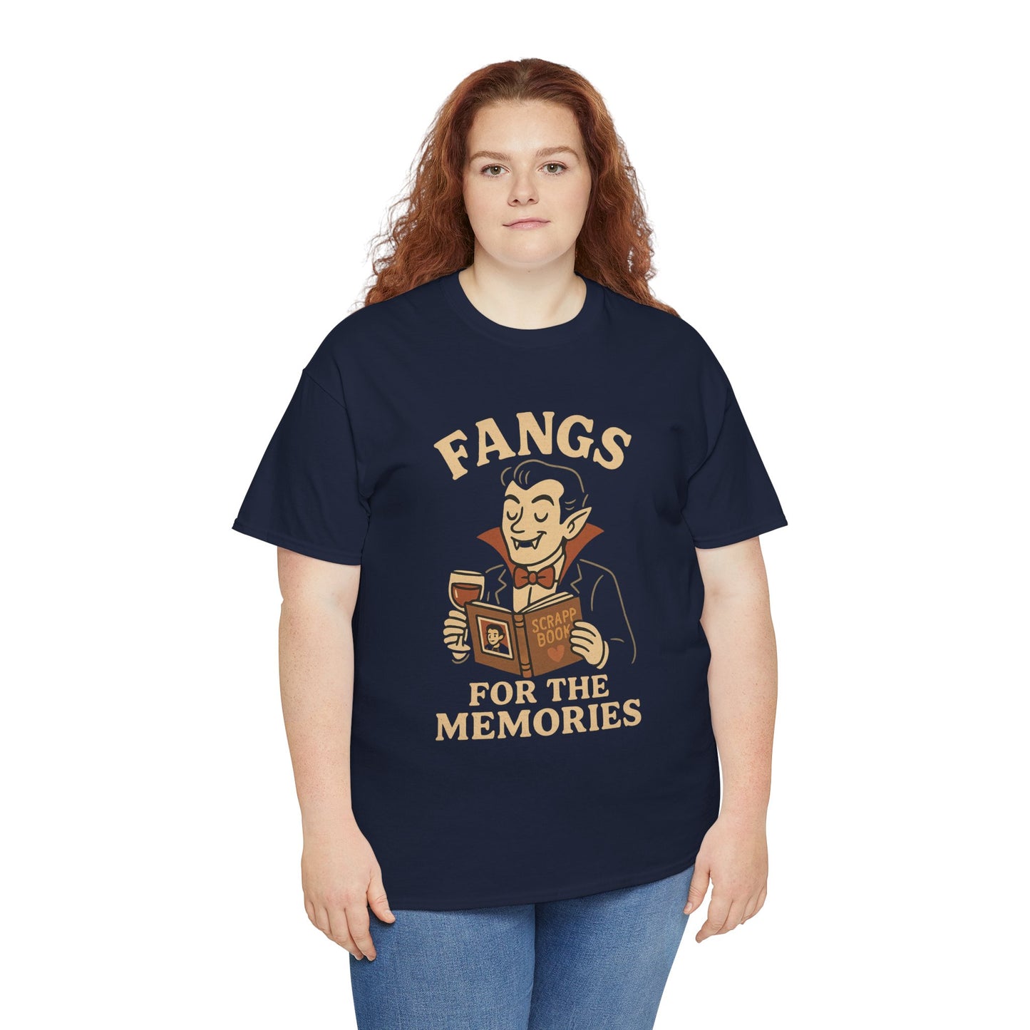 Fangs for the Memories Shirt | Funny Vampire Halloween Tee with Scrapbook Design
