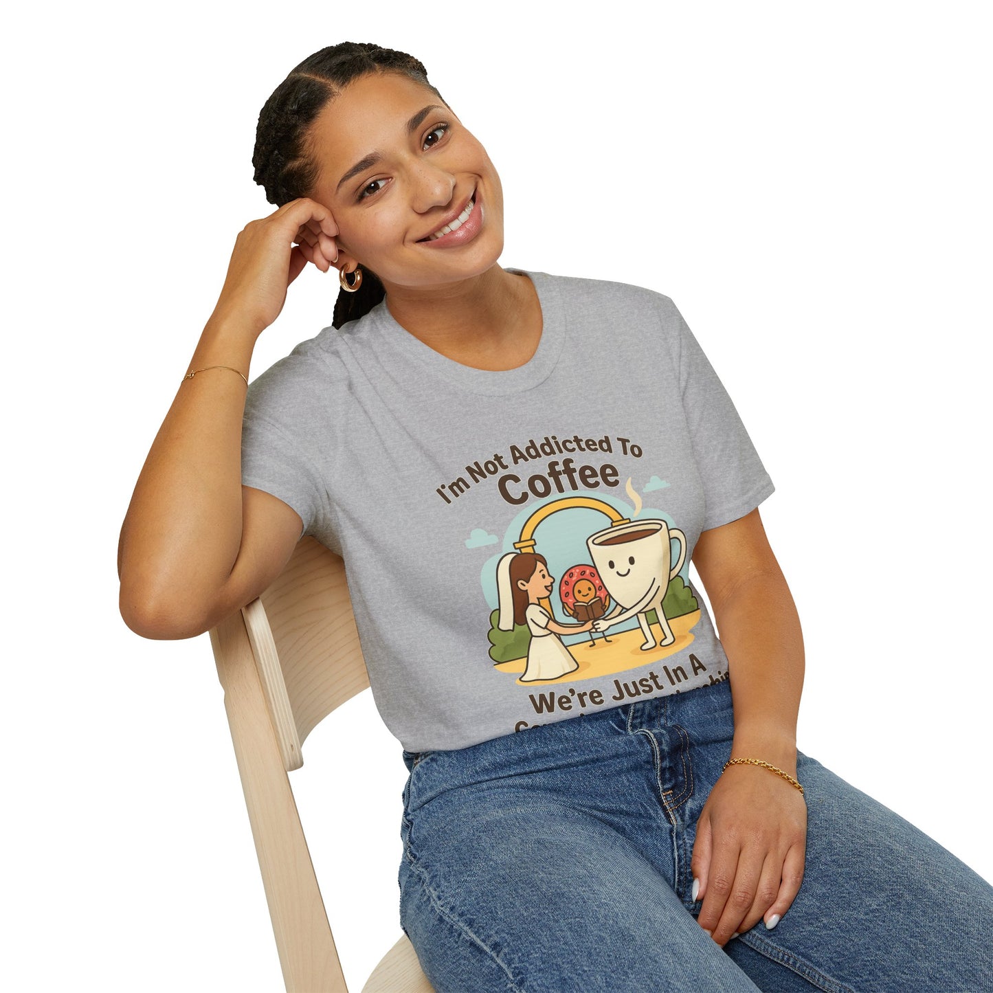 Funny Coffee T-Shirt, Gift for Coffee Lovers, Unisex Softstyle Tee, Cute Relationship Humor Shirt, Perfect for Birthdays and Coffee