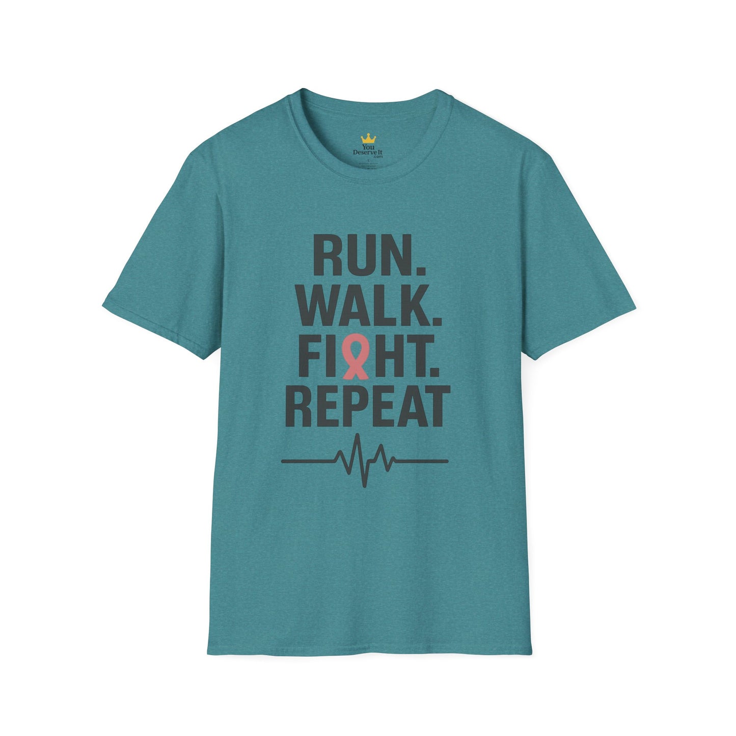 Run. Walk. Fight. Repeat. | Breast Cancer Awareness Tee