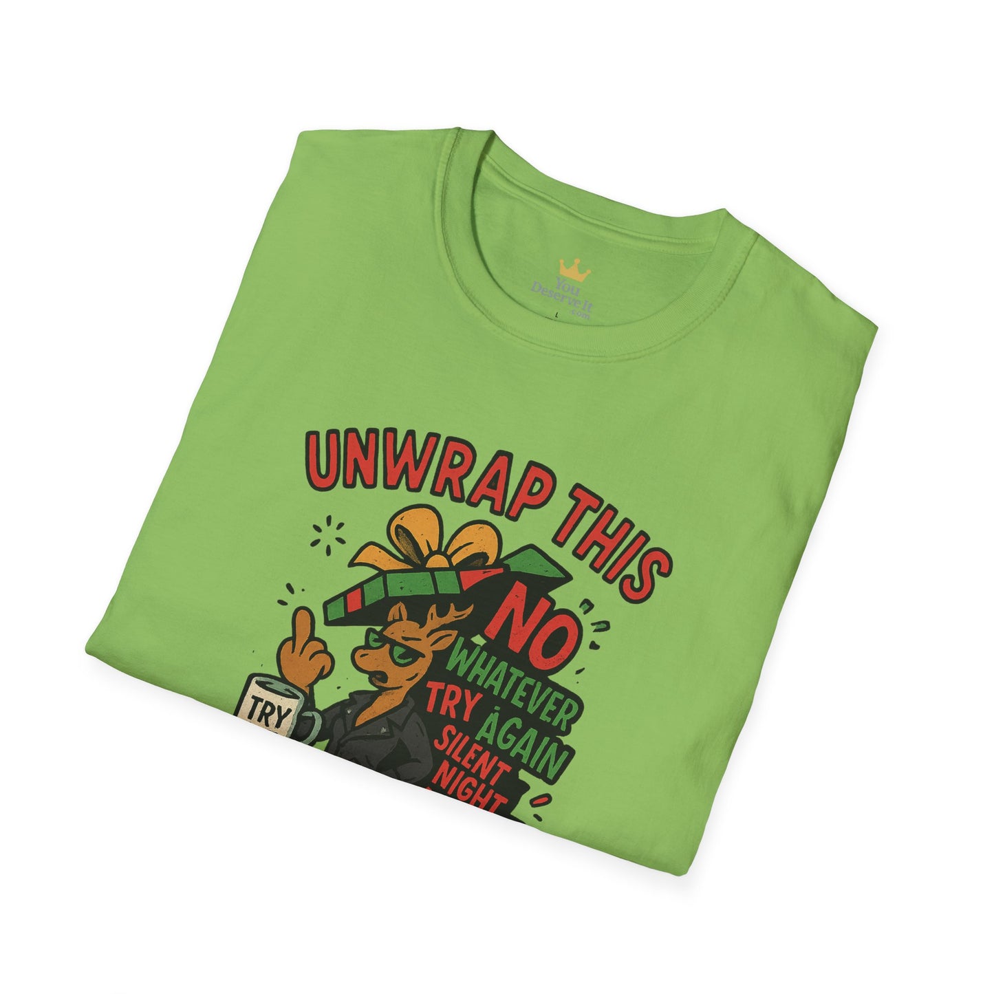 Unwrap This Attitude Christmas Shirt | Funny Sarcastic Holiday Tee | Sassy Anti-Christmas Style