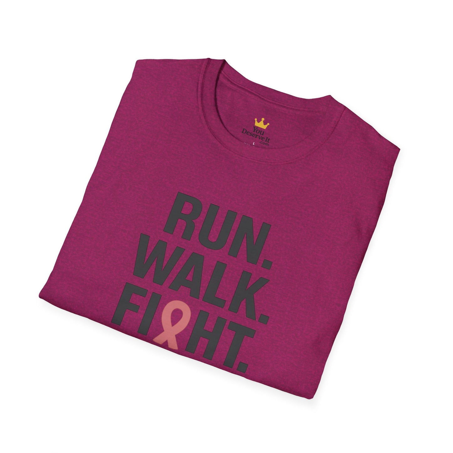 Run. Walk. Fight. Repeat. | Breast Cancer Awareness Tee