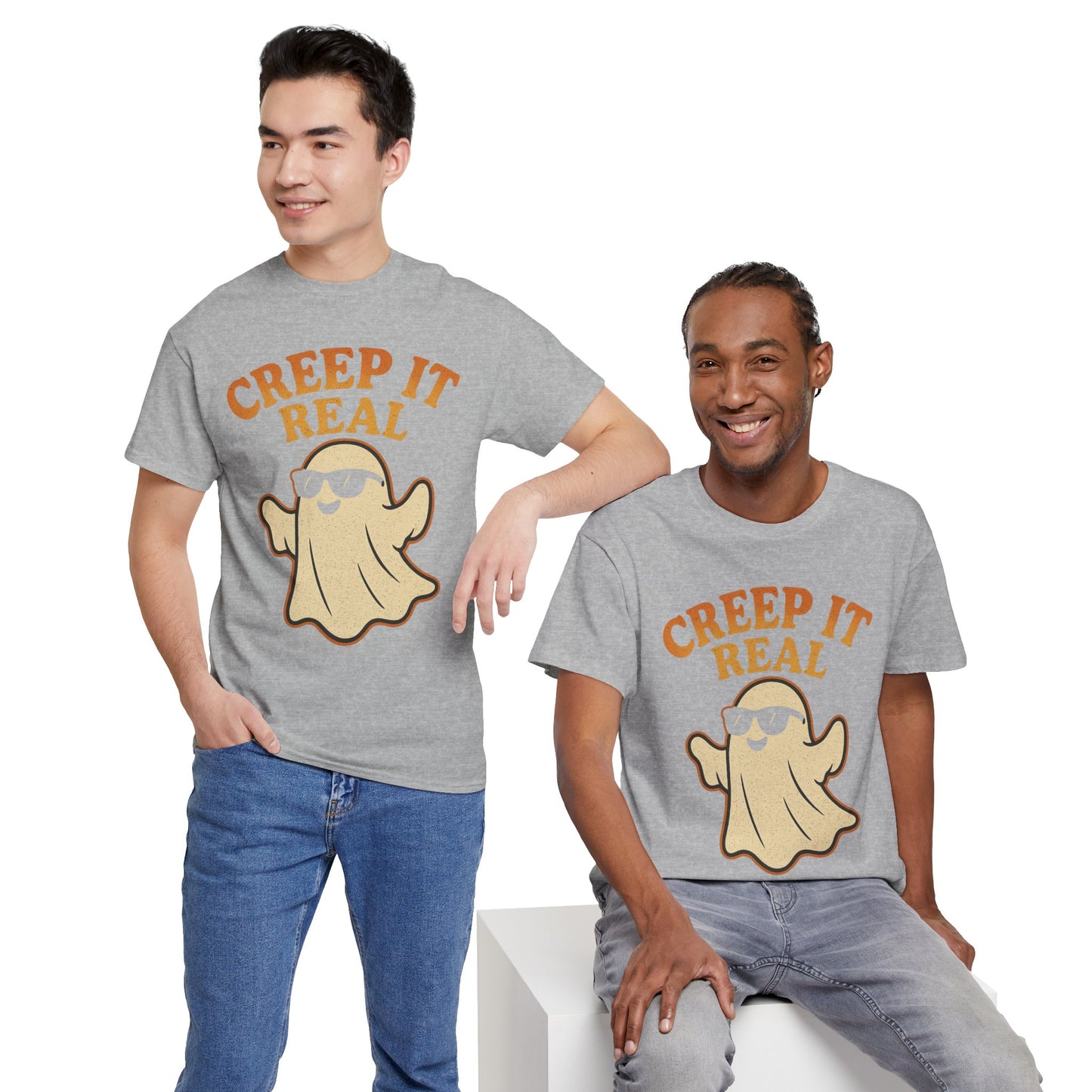 Creep It Real Shirt | Funny Halloween Ghost T-Shirt with Sunglasses
