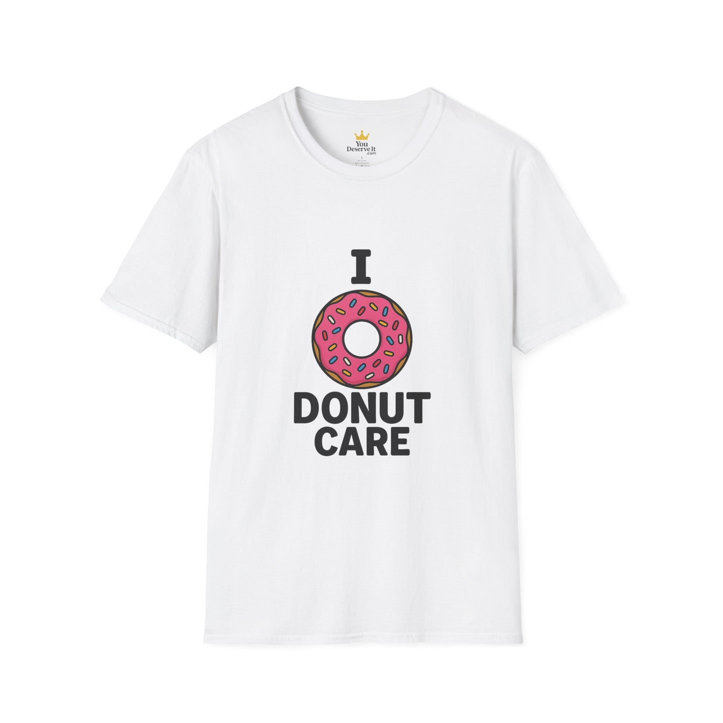 I Donut Care | Funny Pink Sprinkle Donut Shirt