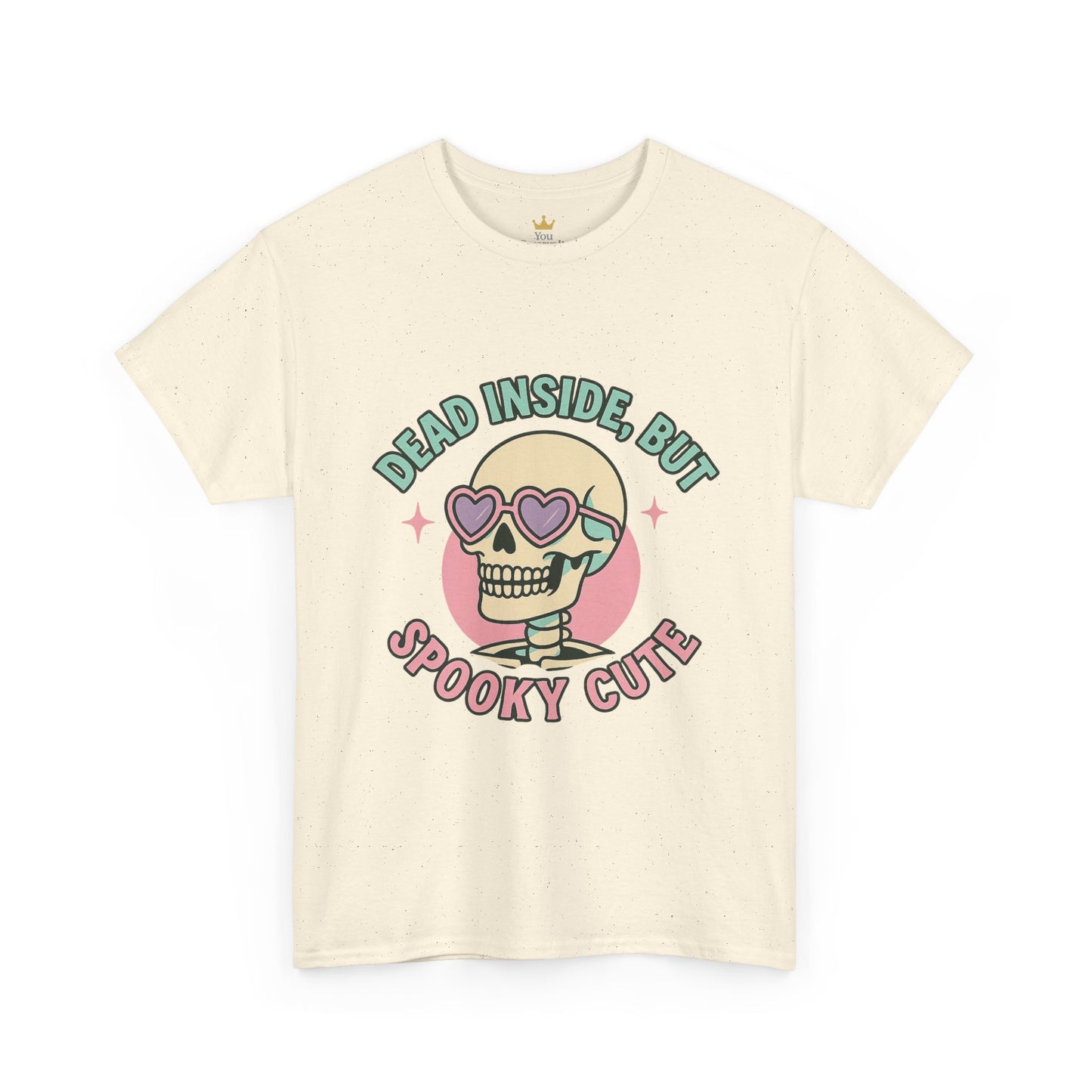 Dead Inside But Spooky Cute Shirt | Pastel Goth Skeleton Halloween Tee