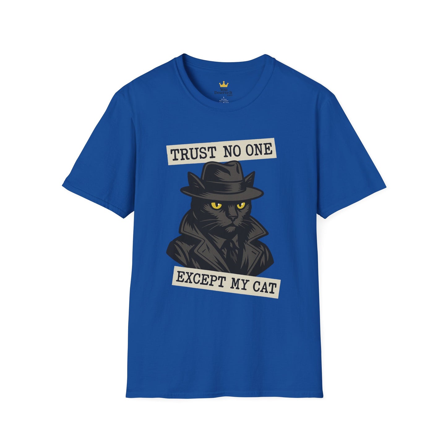 Trust No One Except My Cat – Noir Detective Cat T-Shirt
