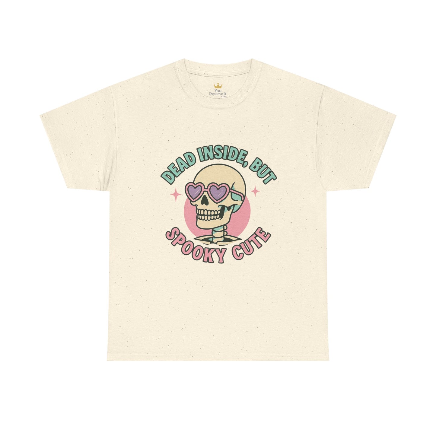 Dead Inside But Spooky Cute Shirt | Pastel Goth Skeleton Halloween Tee
