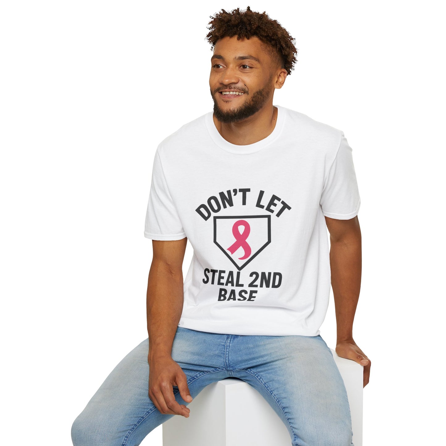 Funny Breast Cancer Awareness Shirt | Don't Let Cancer Steal 2nd Base Tee