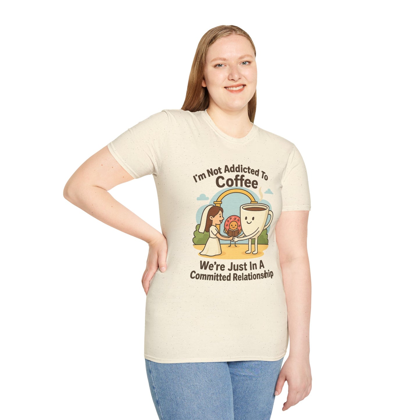Funny Coffee T-Shirt, Gift for Coffee Lovers, Unisex Softstyle Tee, Cute Relationship Humor Shirt, Perfect for Birthdays and Coffee