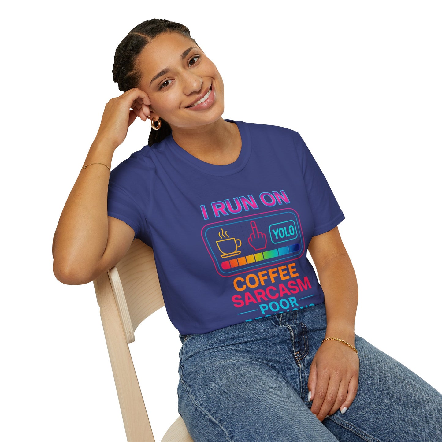 Funny Sarcasm Coffee T-Shirt | Gift for Coffee Lovers | YOLO Tee | Unisex Casual Wear | Ideal for Birthdays, Holidays