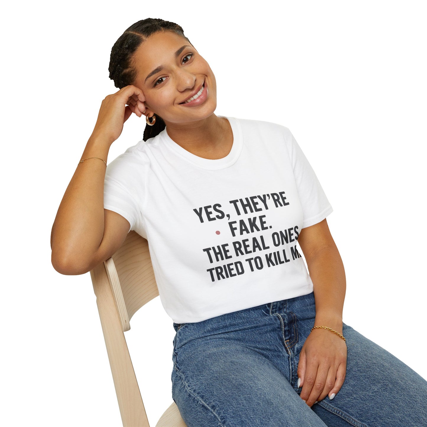 Yes, They're Fake | Breast Cancer Survivor Shirt