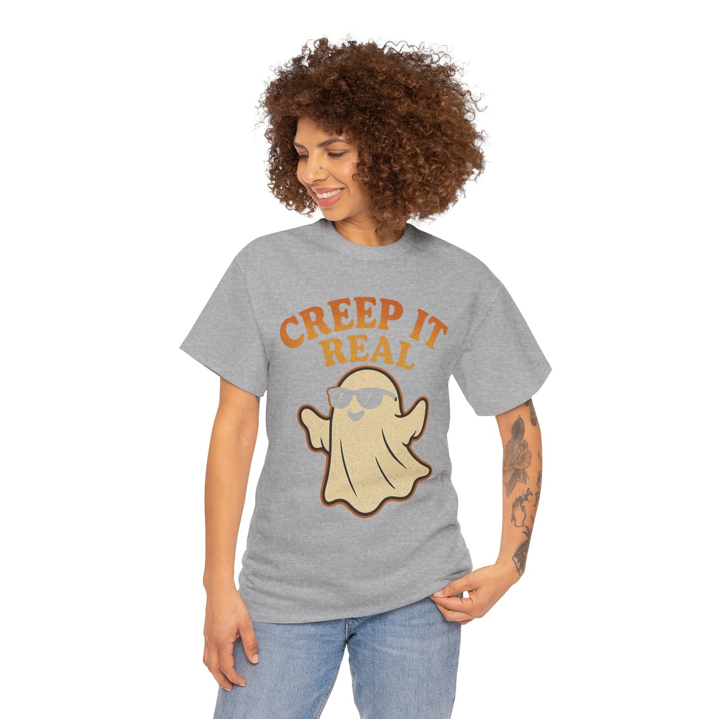 Creep It Real Shirt | Funny Halloween Ghost T-Shirt with Sunglasses