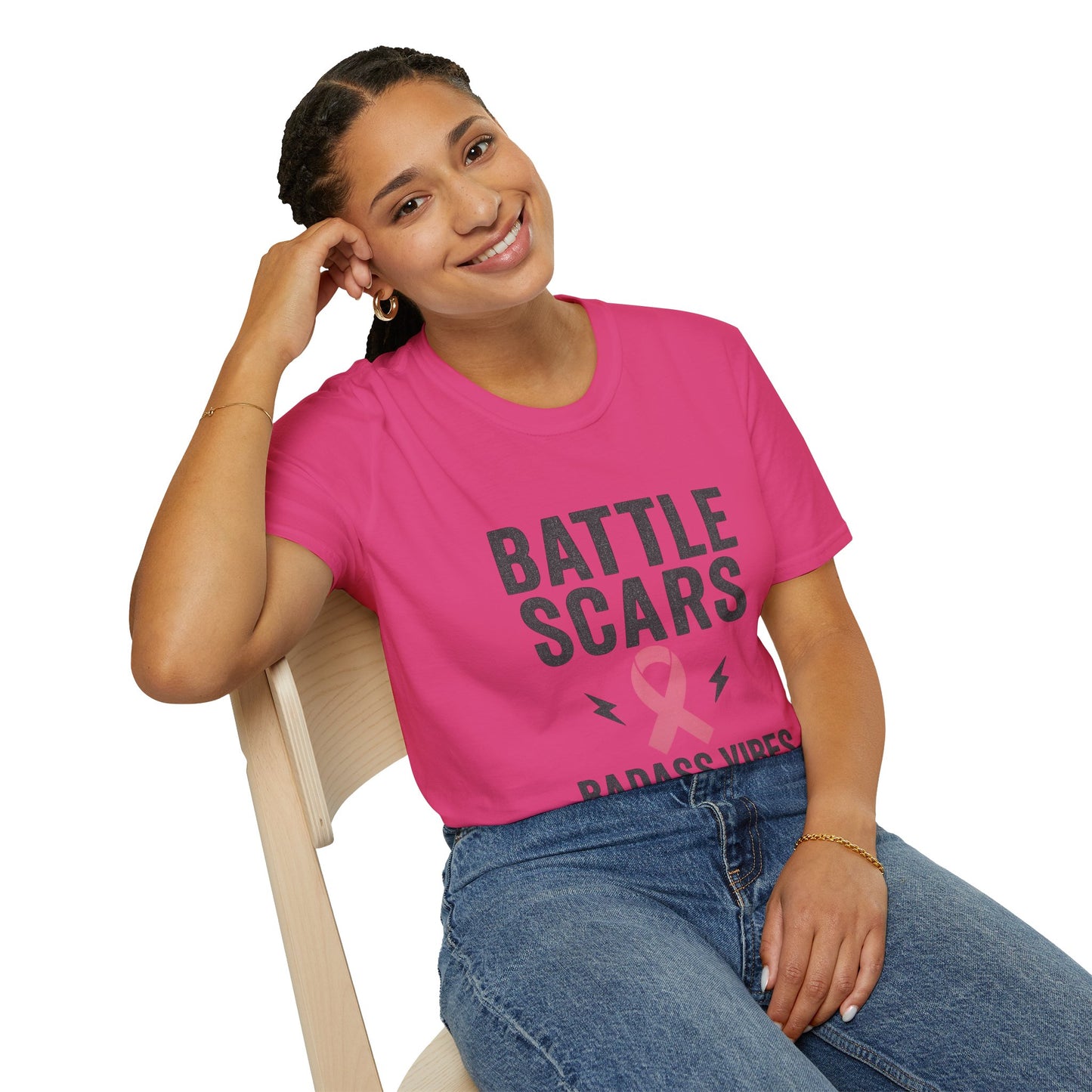 Battle Scars & Badass Vibes | Breast Cancer Warrior Tee