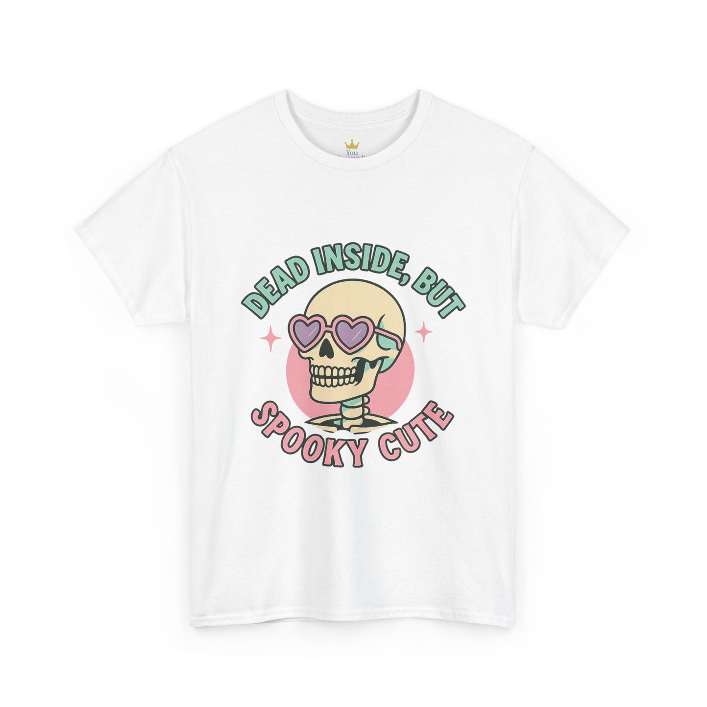 Dead Inside But Spooky Cute Shirt | Pastel Goth Skeleton Halloween Tee