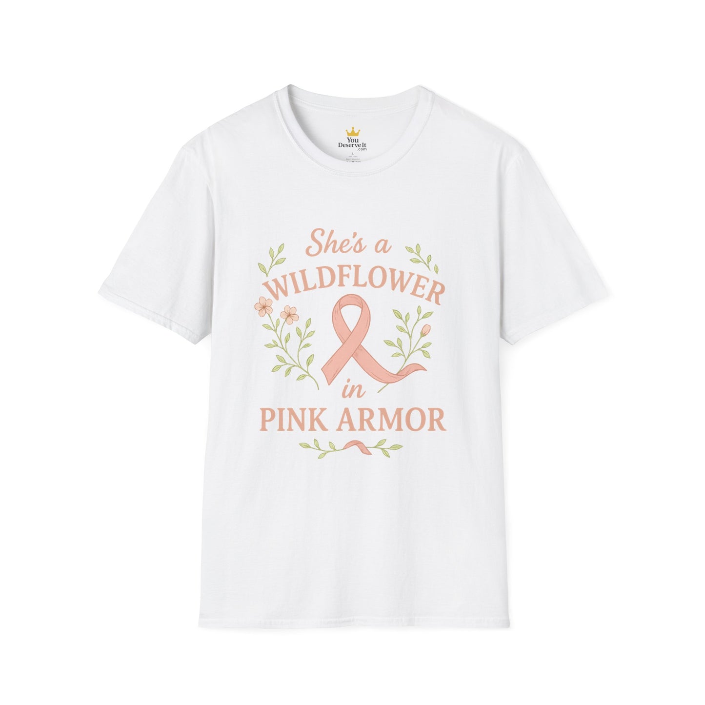 Wildflower in Pink Armor | Breast Cancer Warrior Support Shirt