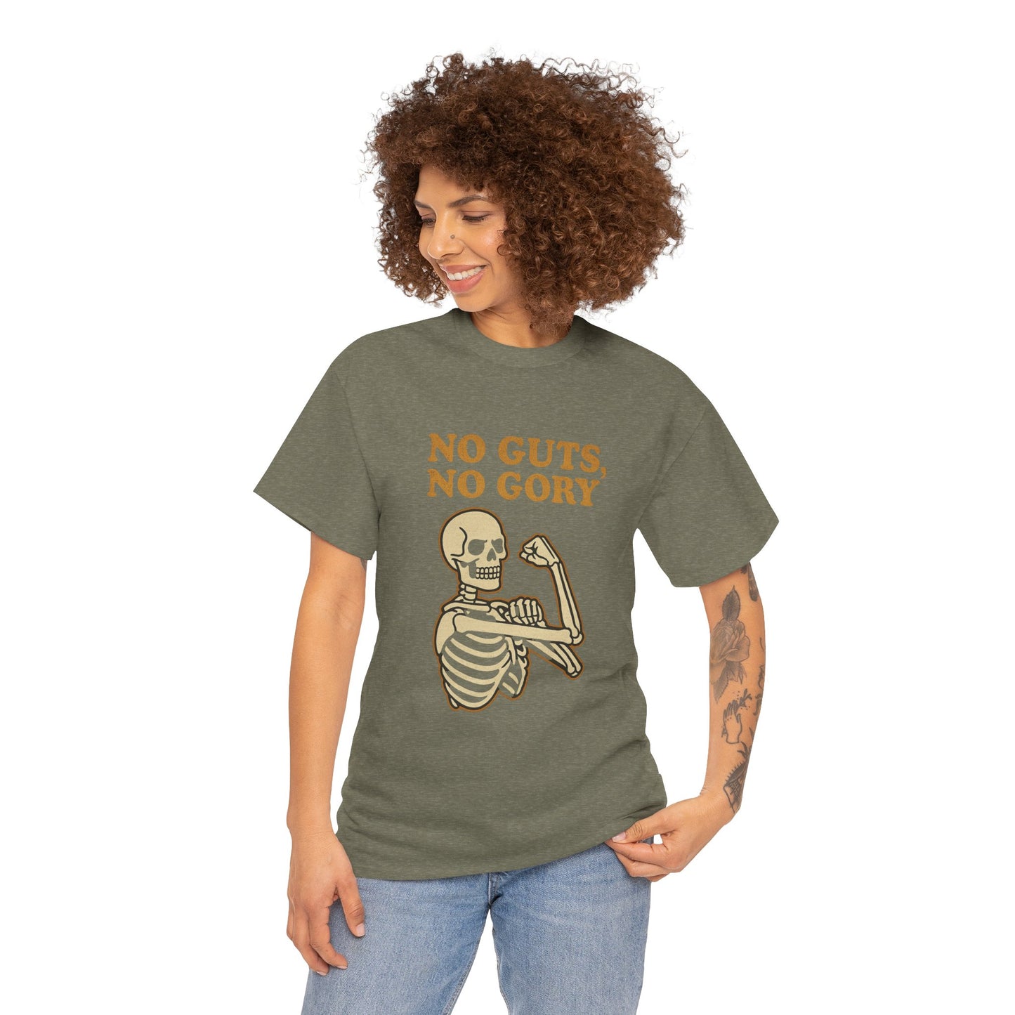 No Guts, No Gory | Halloween Skeleton Motivation Tee
