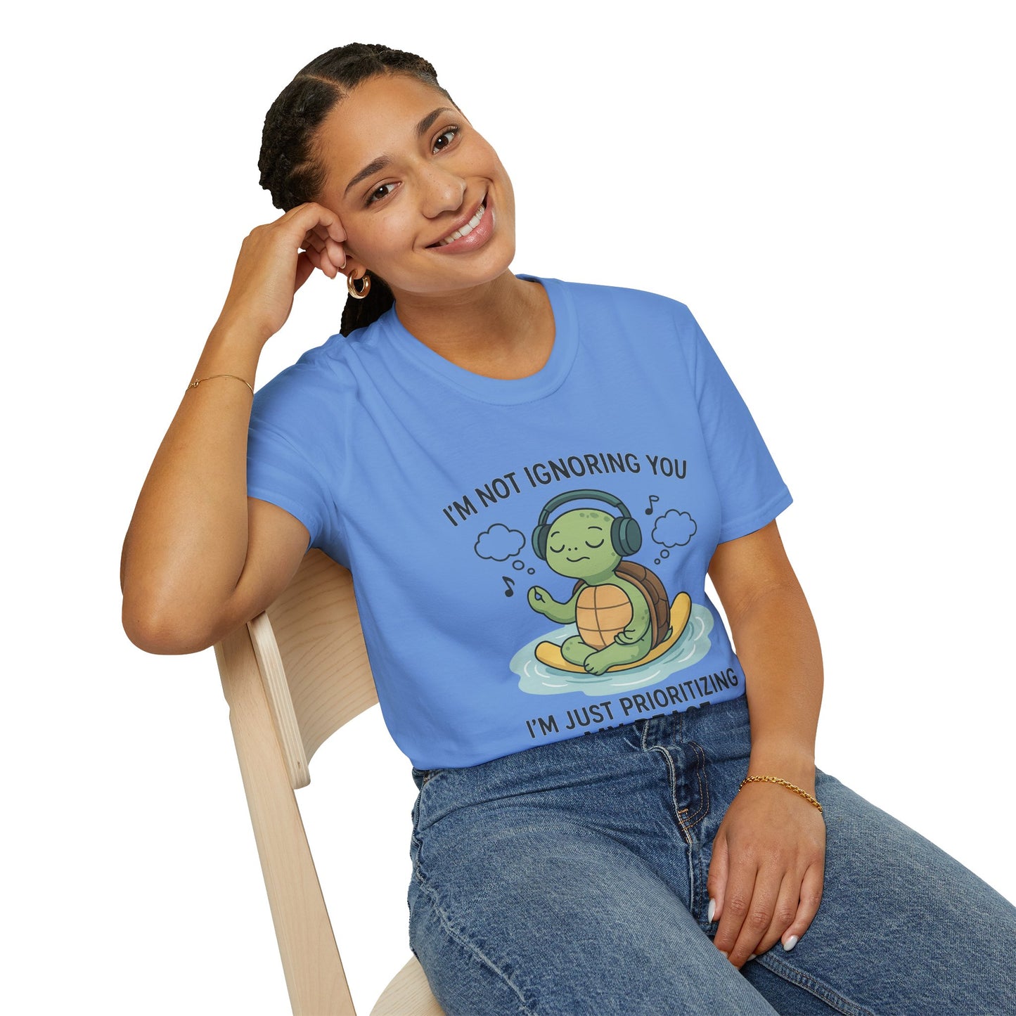 Calm Vibes Turtle T-Shirt - My Peace Graphic Tee, Relaxation Shirt, Nature Lover Gift, Mindfulness Apparel, Cute Animal Top