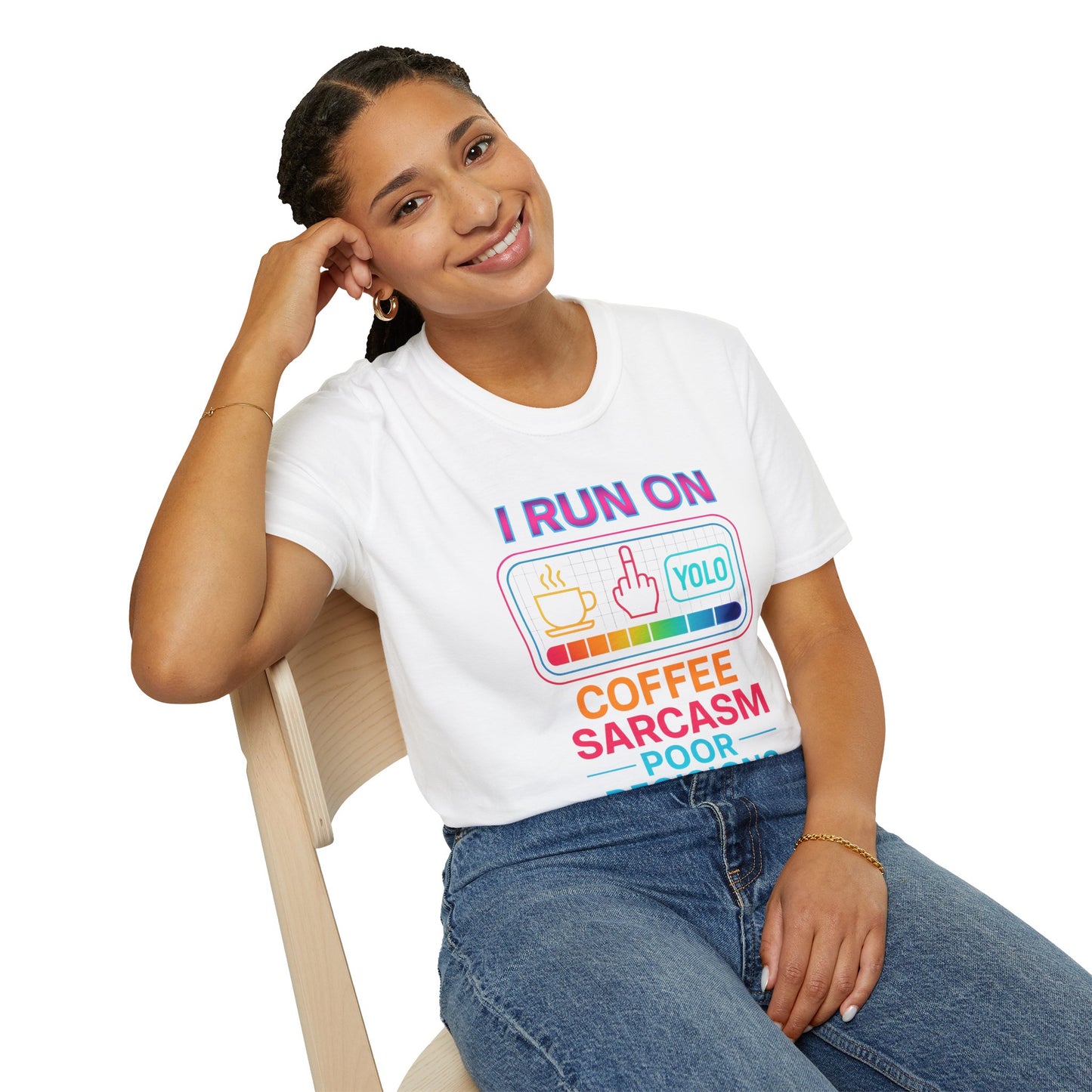 Funny Sarcasm Coffee T-Shirt | Gift for Coffee Lovers | YOLO Tee | Unisex Casual Wear | Ideal for Birthdays, Holidays