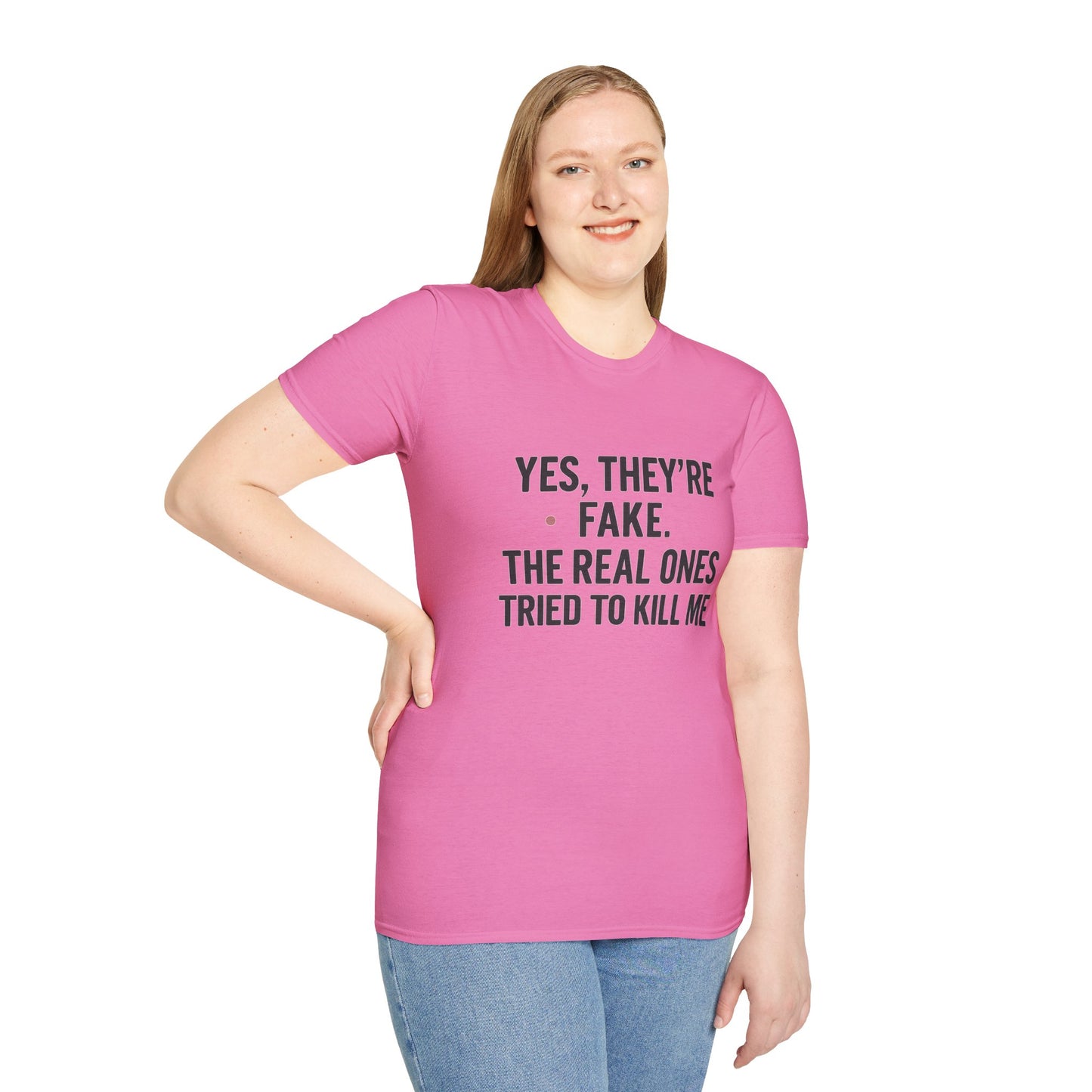 Yes, They're Fake | Breast Cancer Survivor Shirt