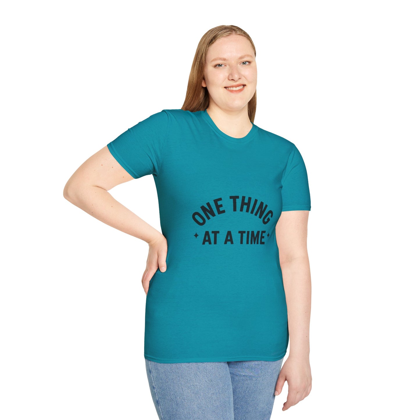 One Thing at a Time T-Shirt | Minimalist Mental Health Reminder Tee
