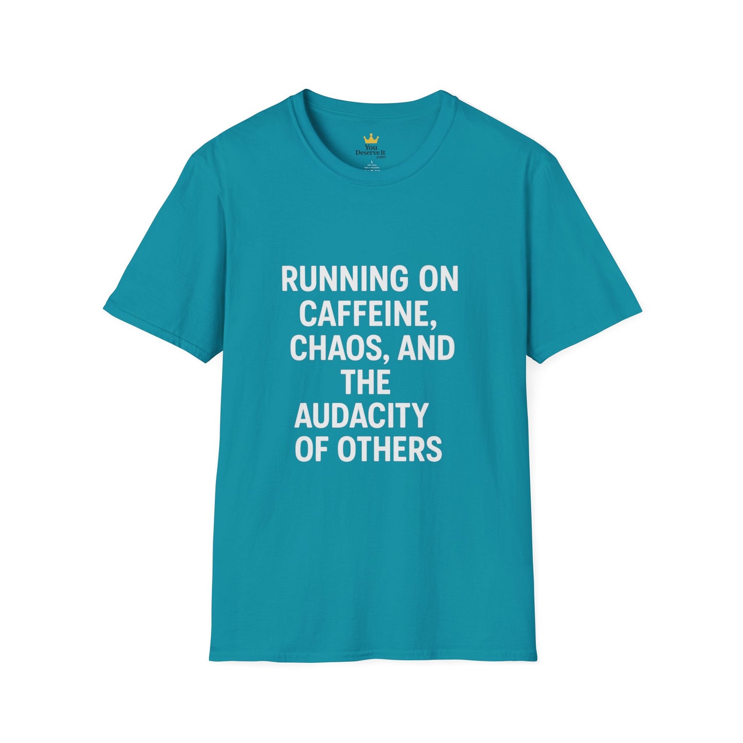 Caffeine Chaos & Audacity Shirt | Funny Sarcastic Quote Tee | Introvert Humor Gift