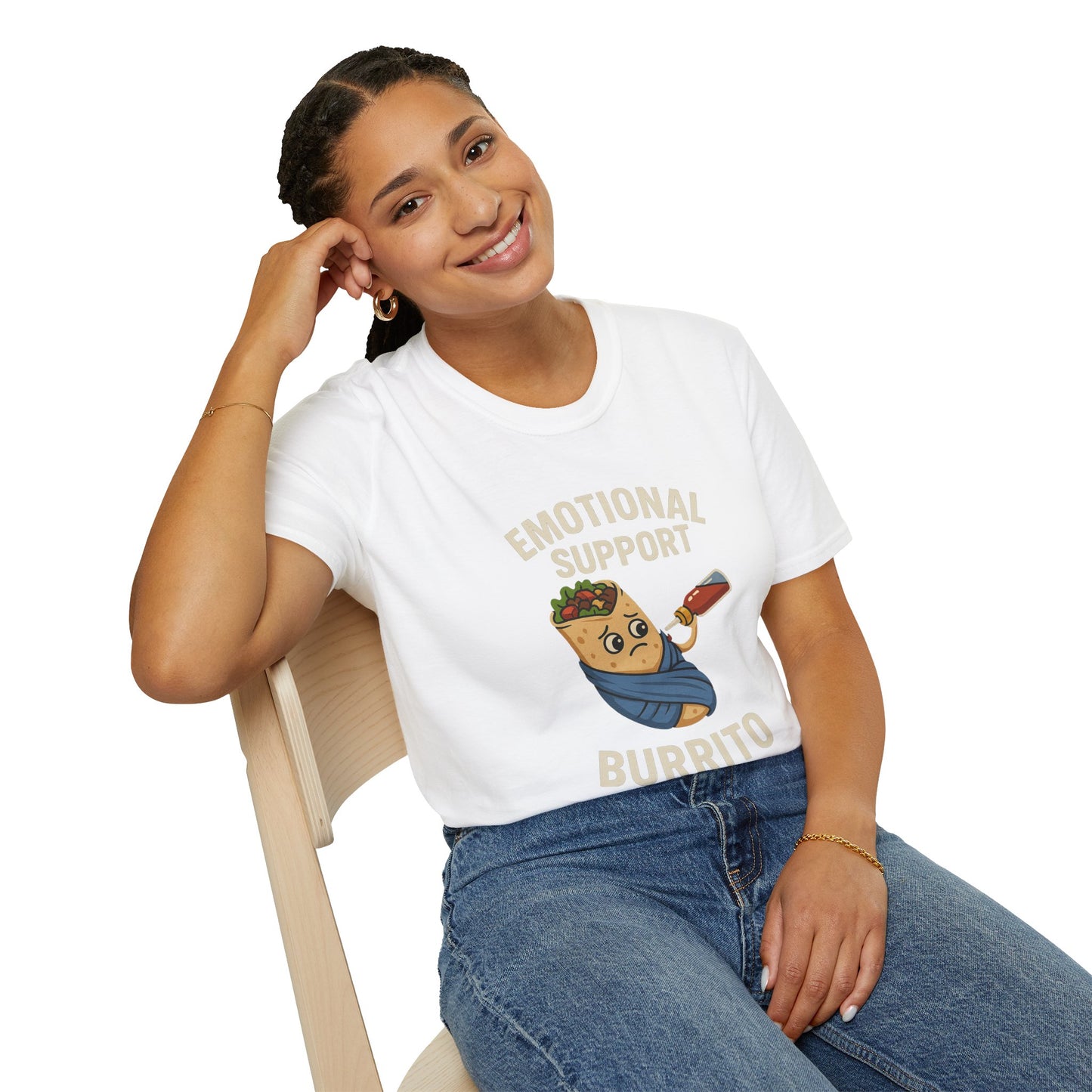 Emotional Support Burrito Shirt | Funny Food Humor Tee with Hot Sauce