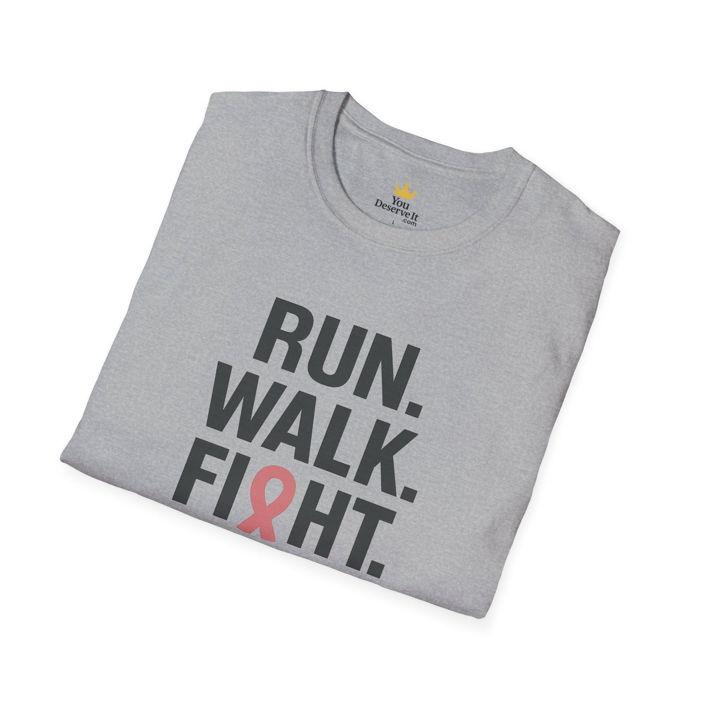 Run. Walk. Fight. Repeat. | Breast Cancer Awareness Tee