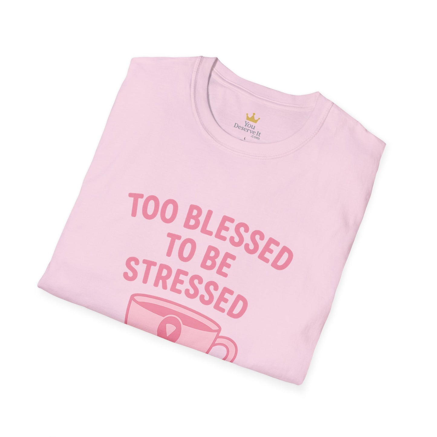 Too Blessed to Be Stressed (But Still Tired) | Breast Cancer Awareness Tee