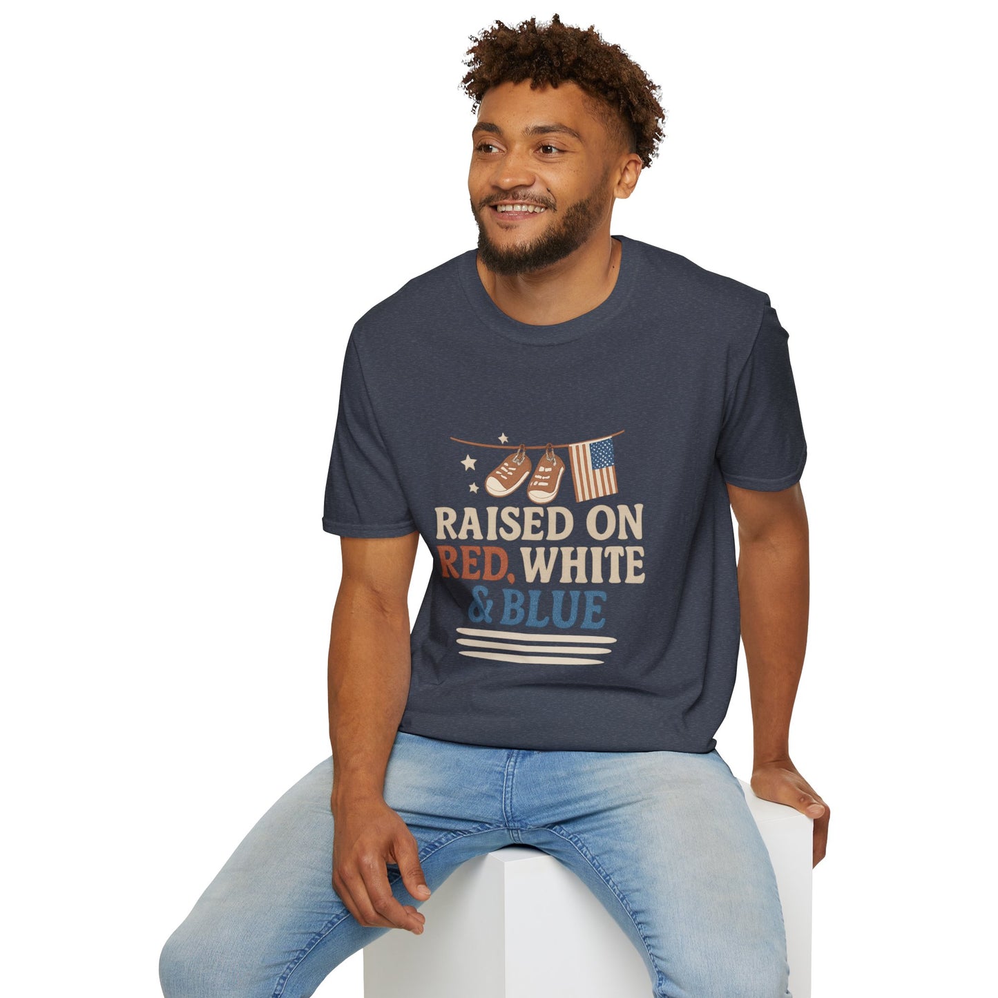 Raised on Red, White & Blue | Vintage Patriotic Tee