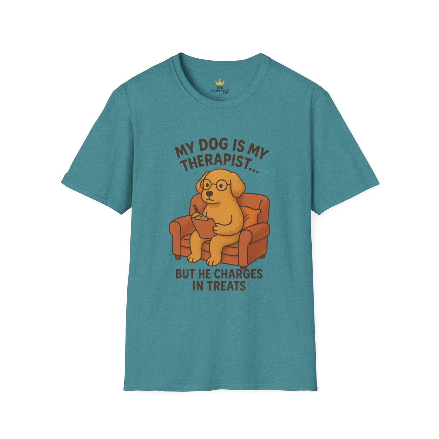 My Dog is My Therapist T-Shirt, Funny Dog Lover Shirt, Pet Owner Gift, Cute Animal Tee, Casual Dog Mom Apparel