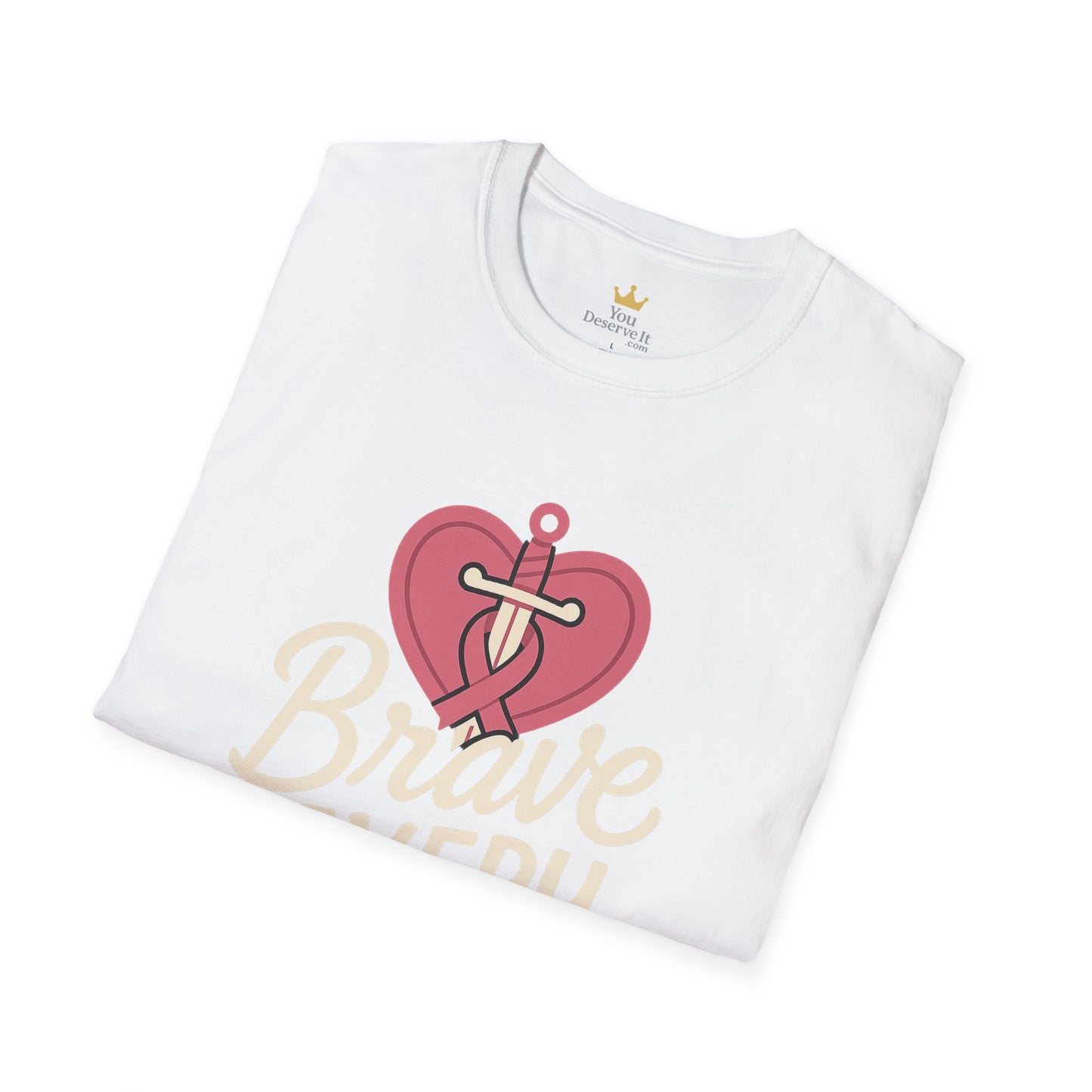 Brave Every Day Shirt | Breast Cancer Awareness Tee with Sword & Ribbon Heart