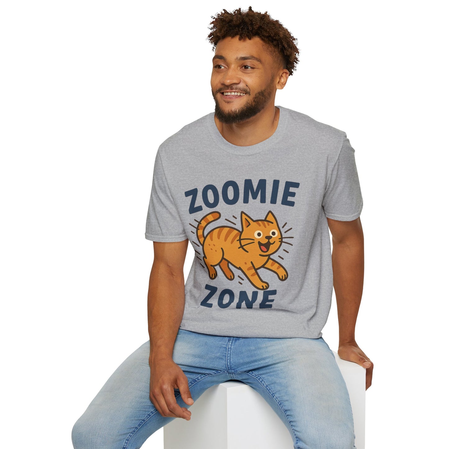 Cute Cat Zoomie Zone T-Shirt, Cat Lover Gift, Funny Pet Tee, Animal T-Shirt, Casual Everyday Top