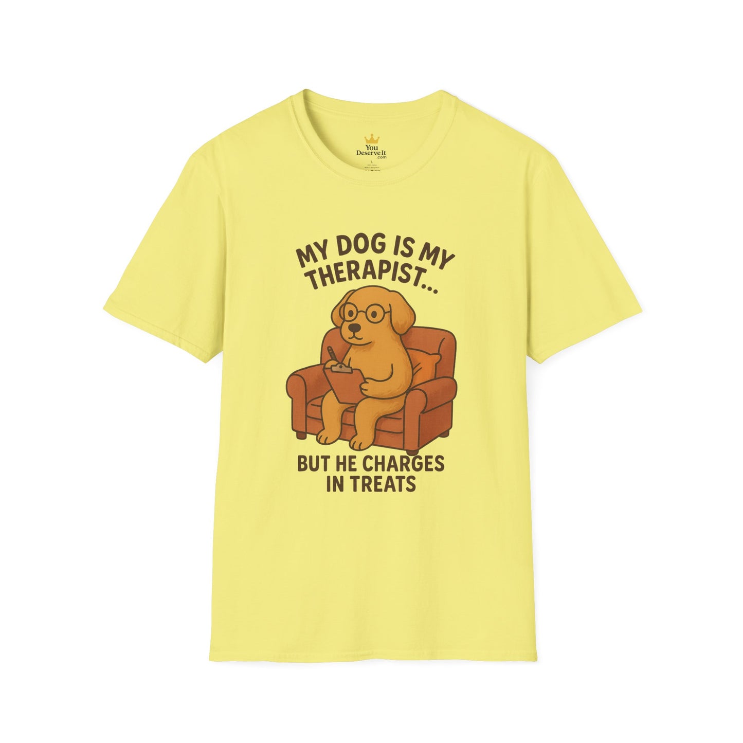 My Dog is My Therapist T-Shirt, Funny Dog Lover Shirt, Pet Owner Gift, Cute Animal Tee, Casual Dog Mom Apparel
