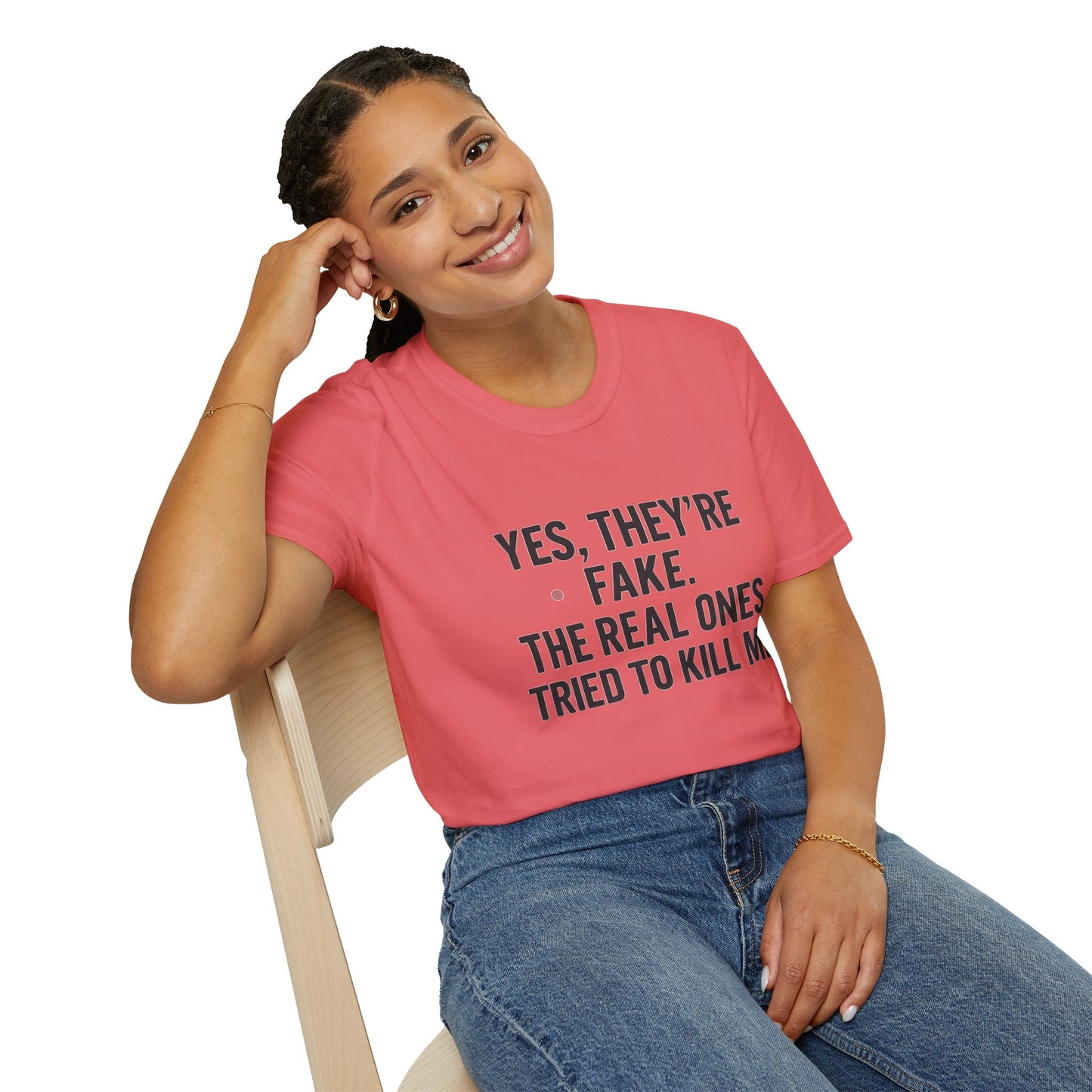 Yes, They're Fake | Breast Cancer Survivor Shirt