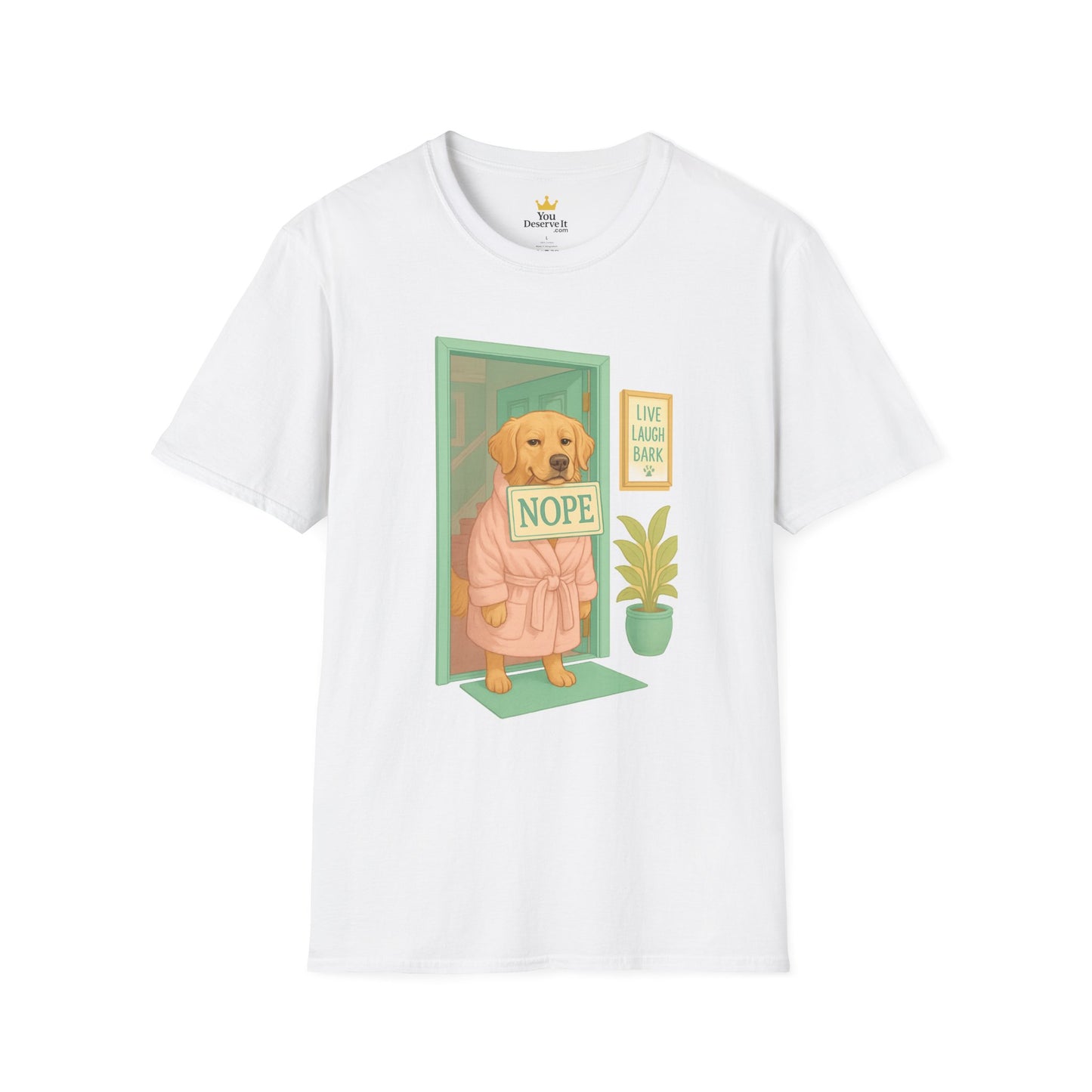 Smug Retriever "NOPE" Tee | Polite but Firm Gatekeeping Vibes, Pet Lover Gift, Animal Humor Tee, Casual Wear, Dog-Themed Apparel
