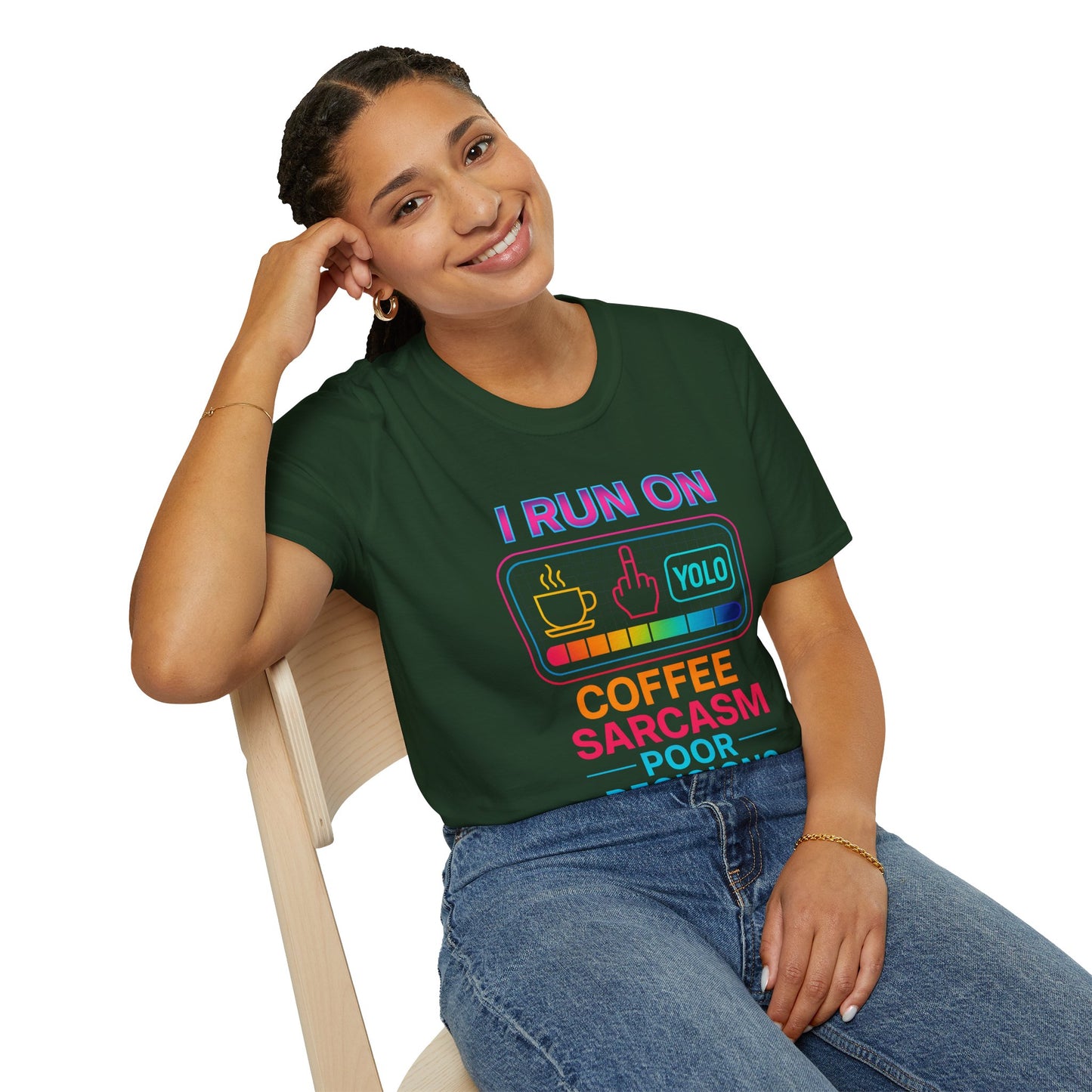Funny Sarcasm Coffee T-Shirt | Gift for Coffee Lovers | YOLO Tee | Unisex Casual Wear | Ideal for Birthdays, Holidays