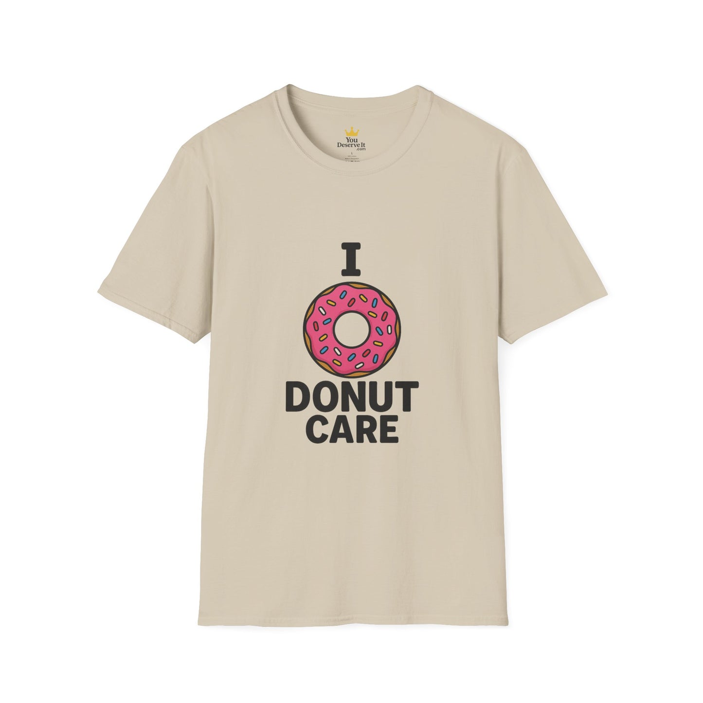 I Donut Care | Funny Pink Sprinkle Donut Shirt