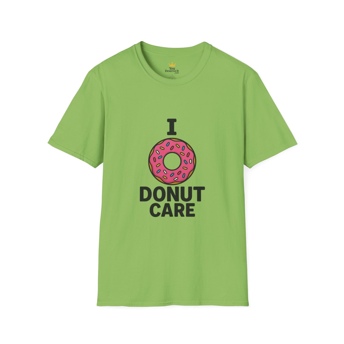 I Donut Care | Funny Pink Sprinkle Donut Shirt