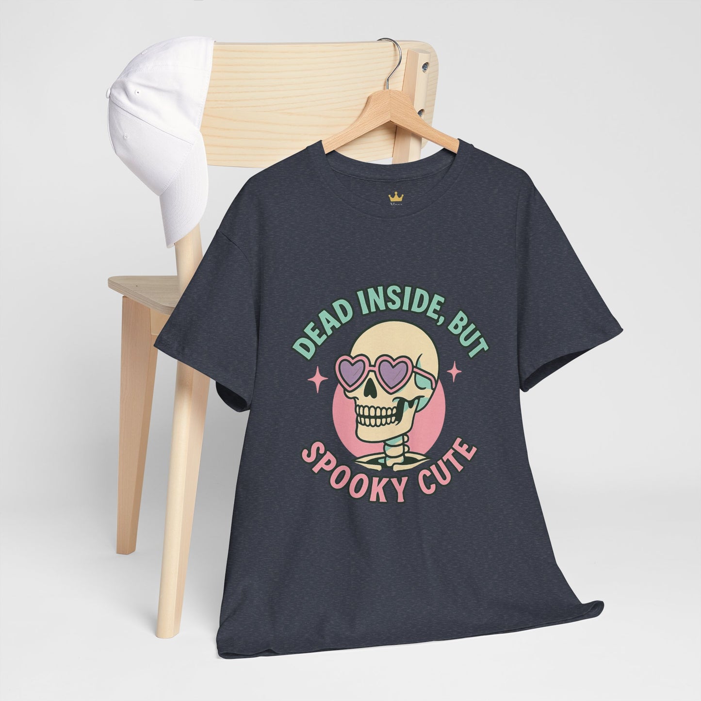 Dead Inside But Spooky Cute Shirt | Pastel Goth Skeleton Halloween Tee