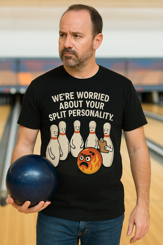 Bowling Intervention T-Shirt | "Split Personality" Funny League Tee