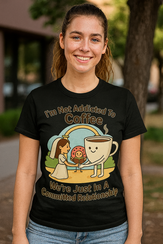 Funny Coffee T-Shirt, Gift for Coffee Lovers, Unisex Softstyle Tee, Cute Relationship Humor Shirt, Perfect for Birthdays and Coffee