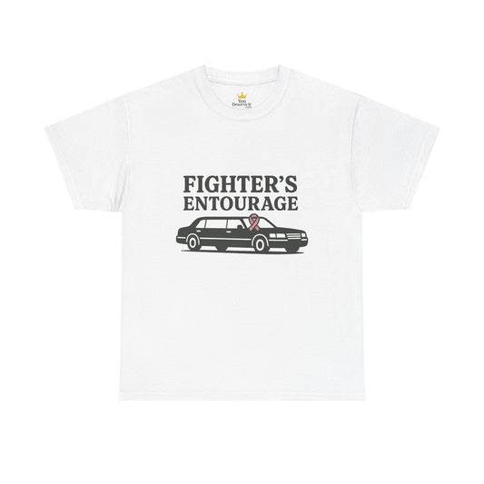 Fighter's Entourage Shirt | Breast Cancer Awareness Tee with Limo and Ribbon Design