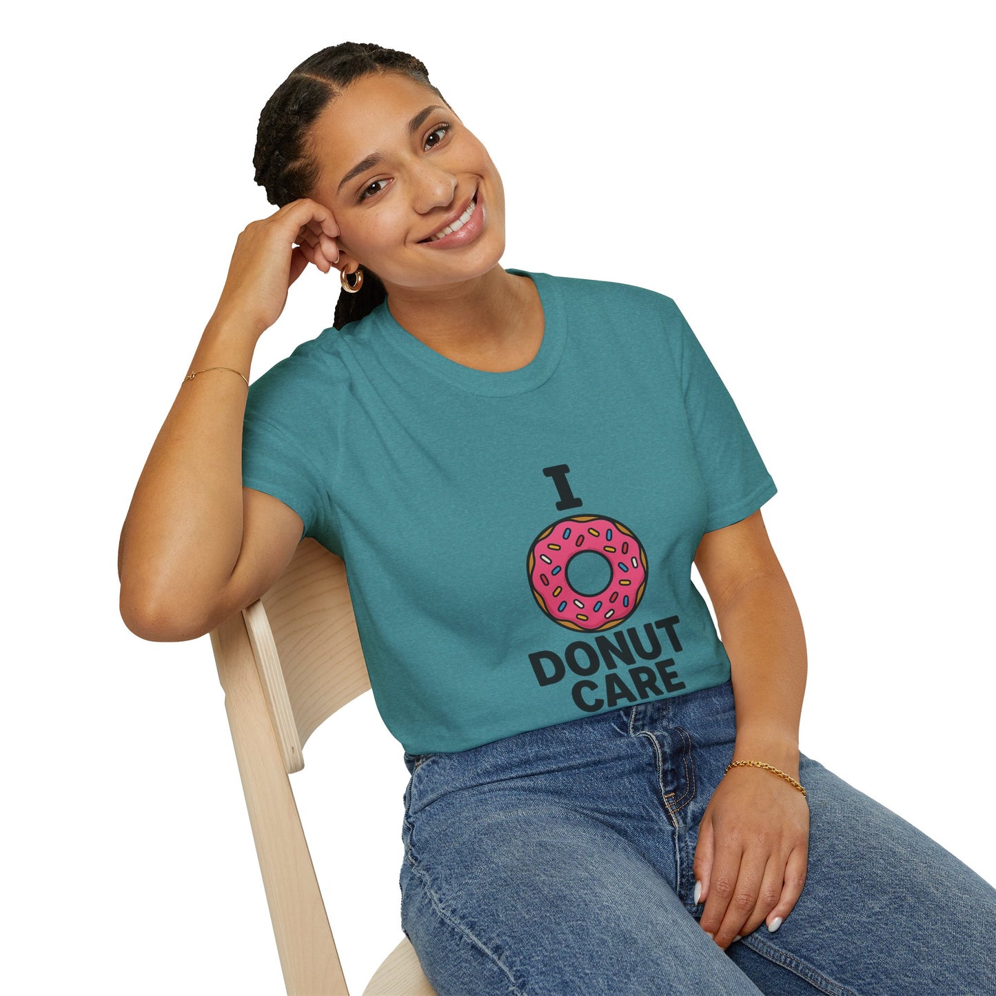 I Donut Care | Funny Pink Sprinkle Donut Shirt
