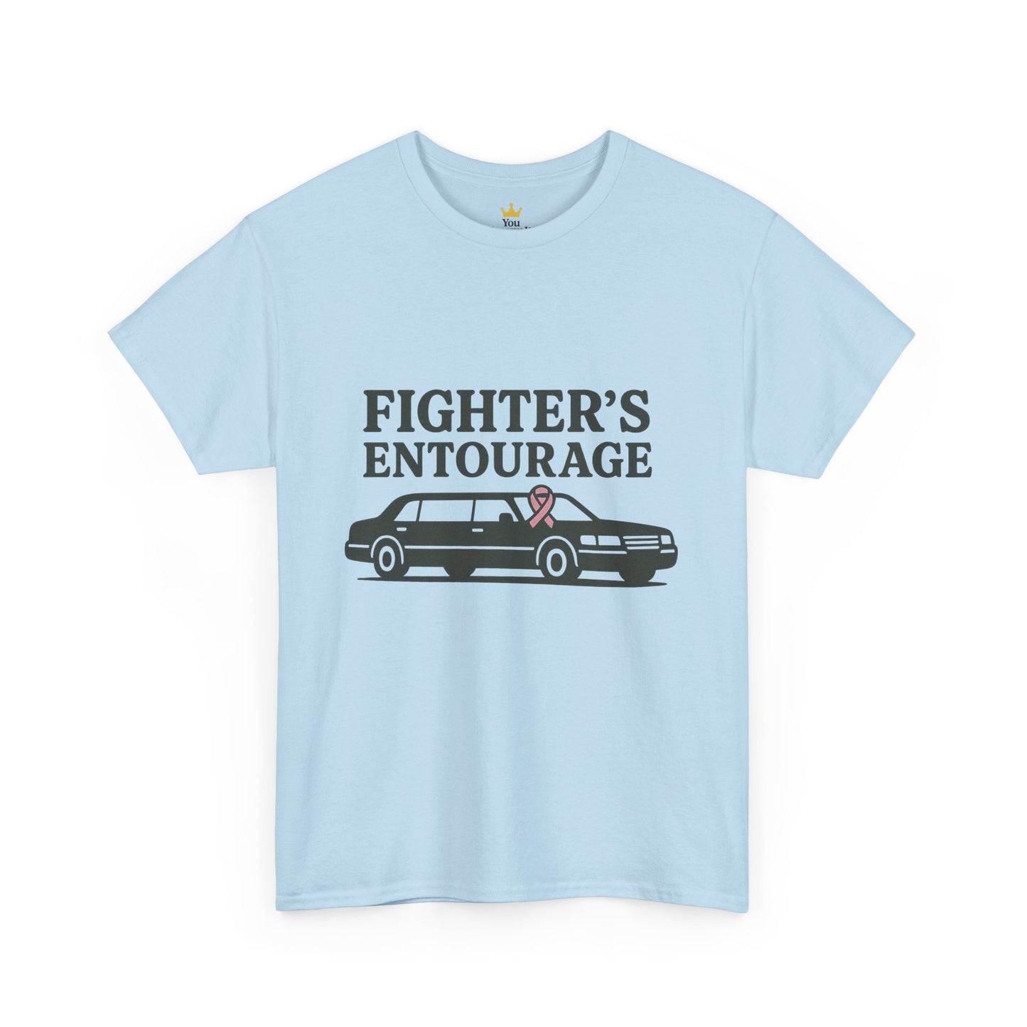 Fighter's Entourage Shirt | Breast Cancer Awareness Tee with Limo and Ribbon Design