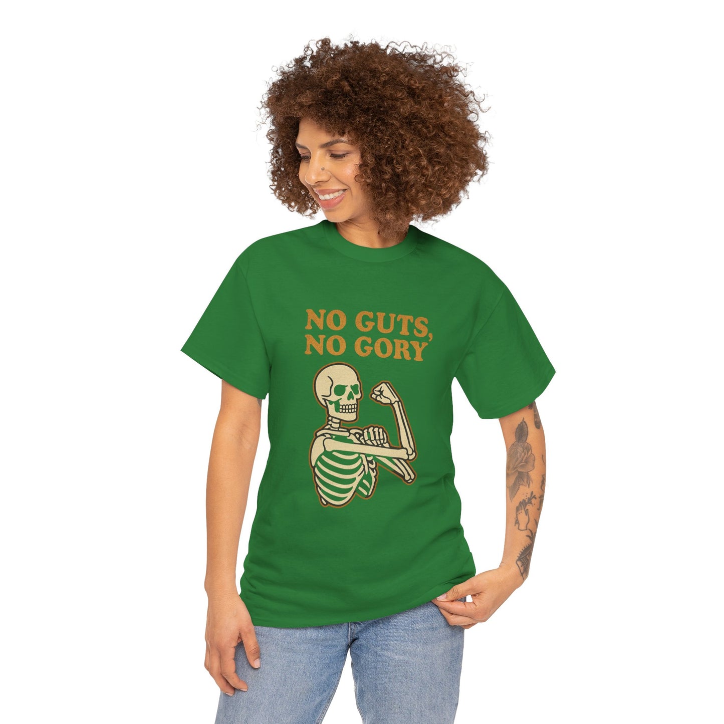 No Guts, No Gory | Halloween Skeleton Motivation Tee