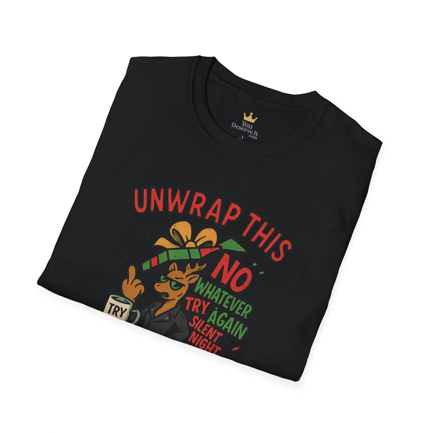 Unwrap This Attitude Christmas Shirt | Funny Sarcastic Holiday Tee | Sassy Anti-Christmas Style