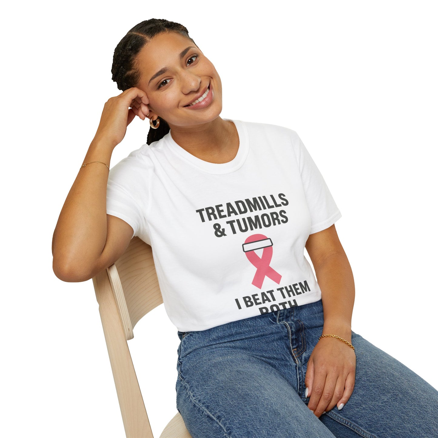 Treadmills & Tumors I Beat Them Both | Breast Cancer Survivor Workout Shirt