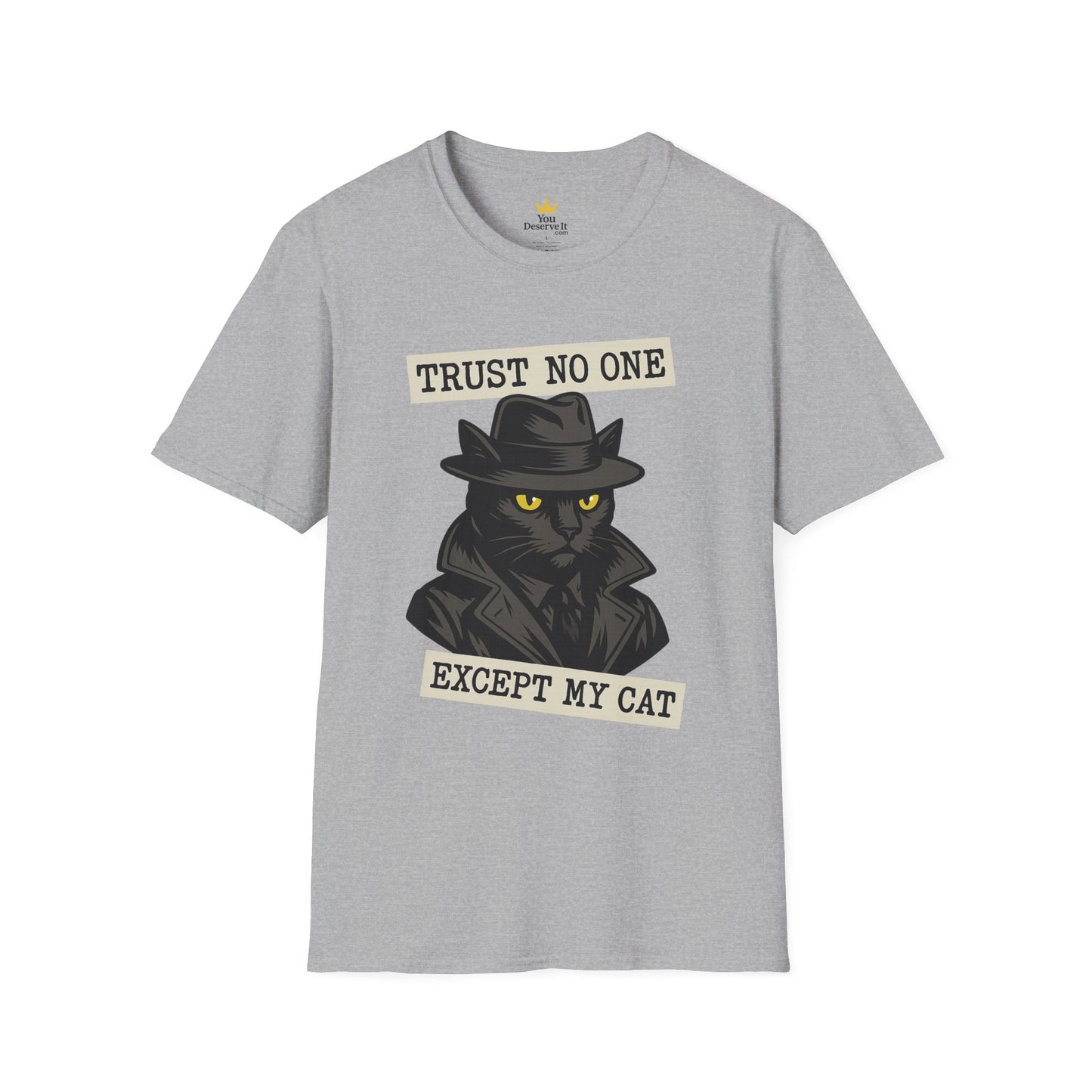 Trust No One Except My Cat – Noir Detective Cat T-Shirt
