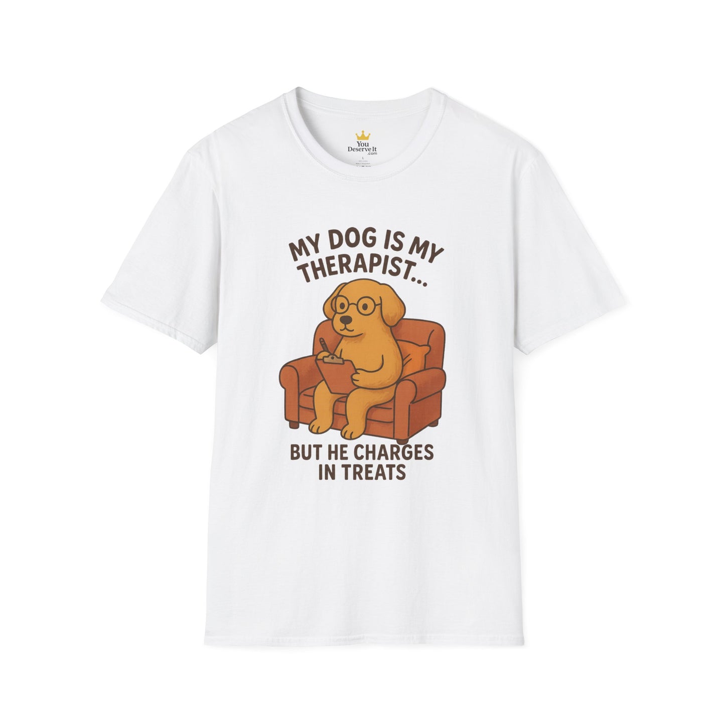 My Dog is My Therapist T-Shirt, Funny Dog Lover Shirt, Pet Owner Gift, Cute Animal Tee, Casual Dog Mom Apparel