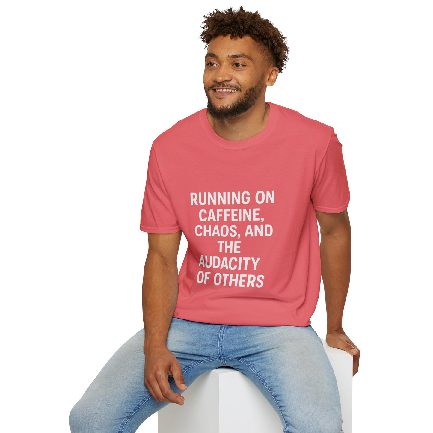 Caffeine Chaos & Audacity Shirt | Funny Sarcastic Quote Tee | Introvert Humor Gift